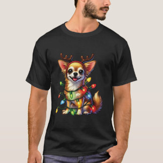 Tierliebhaber Chihuahua Hunde Reindeer Christma T-Shirt