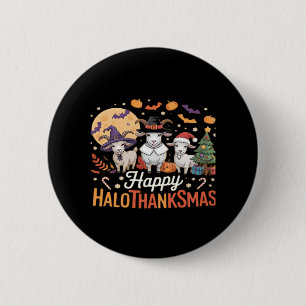 Tierliebhaber glückliche Hallothanksmas Essentia Button