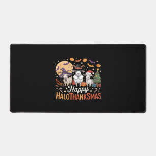 Tierliebhaber glückliche Hallothanksmas Essentia Schreibtischunterlage