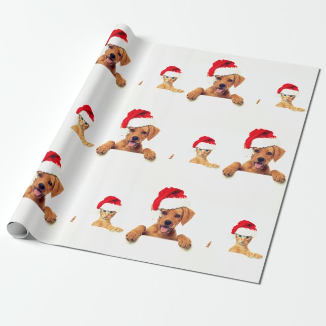 Tierliebhaber Weihnachtswrapping Papier Geschenkpapier (Ungerollt)