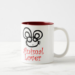 Tierliebhaber Zweifarbige Tasse