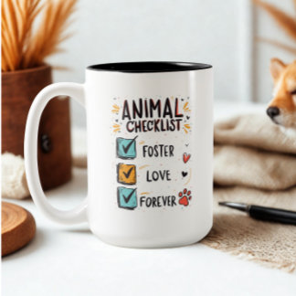 Tierliste Zur Liebe von Heimtieren Zweifarbige Tasse
