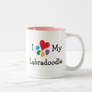 TierLover_I Herz mein Labradoodle Zweifarbige Tasse