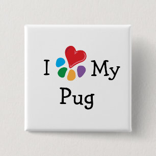 TierLover_I Herz mein Mops Button