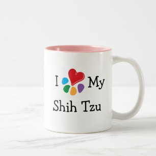 TierLover_I Herz mein Shih Tzu Zweifarbige Tasse