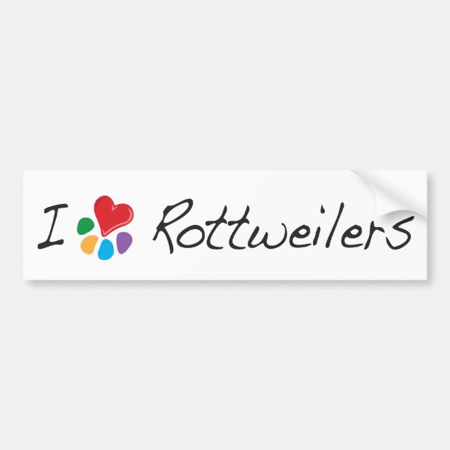 TierLover_I Herz Rottweilers Autoaufkleber (Vorne)