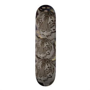Tiermalerei der großen Katze des Tigers Skateboard