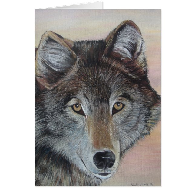 Tiermalerei-Realist-Porträtkunst des grauen Wolfs (Vorne)