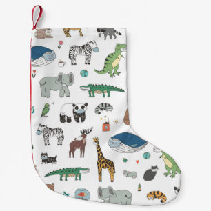 Tiermaske der Kinder, Virusmuster. Kleiner Weihnachtsstrumpf