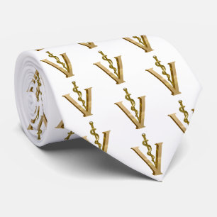Tiermedizin Elegant Gold V Muster Krawatte