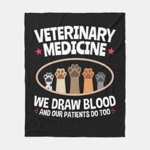 Tiermedizin Wir Zeichnete Blutfunny Vet Tech Fleecedecke