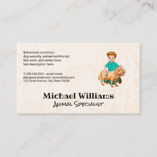 Tiermedizinischer Spezialist   Gesundheitswesen Visitenkarte