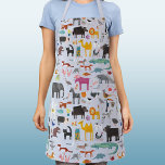 Tiermenagerie Schürze<br><div class="desc">Viel Spaß für Tierfreunde und Wildtiere auf der ganzen Welt. Safaritiere,  Dschungel,  Bauernhof,  Vögel,  Haustiere und wild lebende Tiere. Ein Monster scheint auch dort hineingeflossen zu sein. Originelle Kunst von Nic Squirrell.</div>