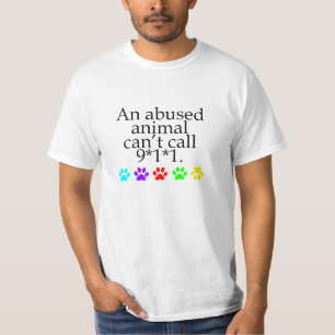 Tiermissbrauch - die Arten der Männer u. der T-Shirt