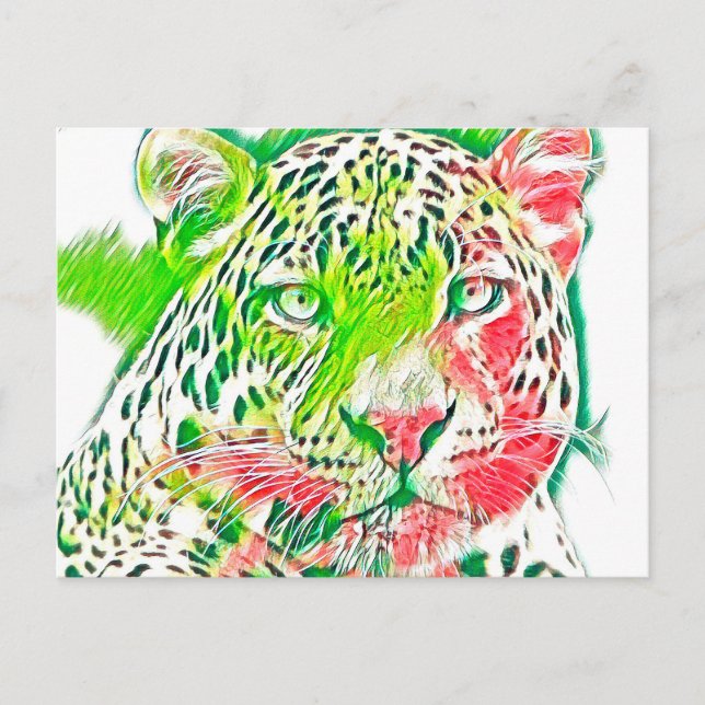 TierMix_Leopard_005 Postkarte (Vorderseite)