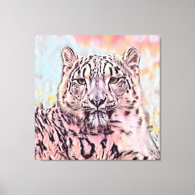 TierMix_Leopard_008 Leinwanddruck (Vorderseite)