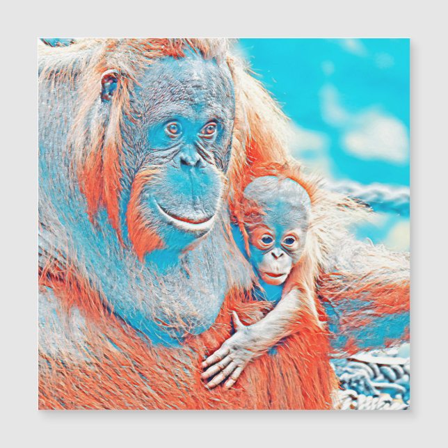 TierMix_OrangUtan_011 Magnetkarte (Vorderseite)