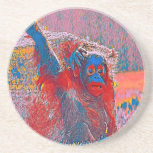 TierMix_OrangUtan_016 Getränkeuntersetzer