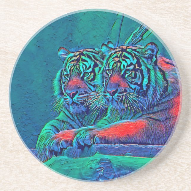 TierMix_Tiger_035 Getränkeuntersetzer (Vorne)