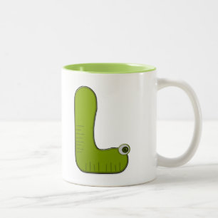 Tiermonogramm - L Zweifarbige Tasse