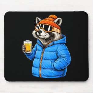 Tiermotive Panda-Party-After-Ski-Shirt Skifahren Mousepad