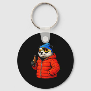 Tiermotive Panda-Party Après-Ski-Shirt Skifahren Schlüsselanhänger