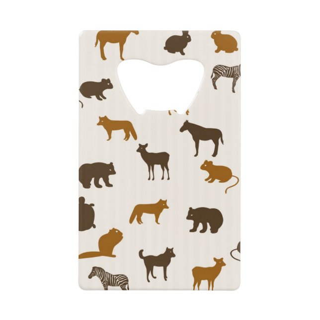 Tiermuster 1 geldkarten flaschenöffner (Vorderseite)