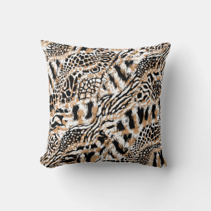 Tiermusterdesign. Modernes Leopardenmuster Desi Kissen