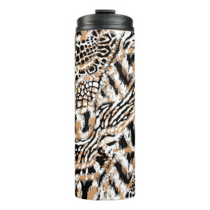Tiermusterdesign. Modernes Leopardenmuster-Design Thermosbecher