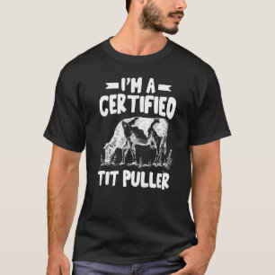 Tiernachweis für männliche Niedliche Kühe T-Shirt