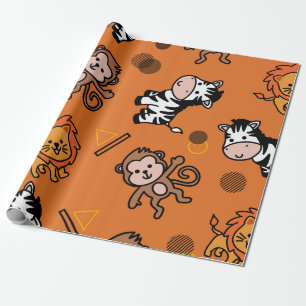 Tiernahtloses Muster — Wildes Tier-Designpapier Geschenkpapier