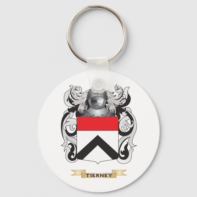 Tierney-Familienwappen (Wappen) Schlüsselanhänger (Vorderseite)