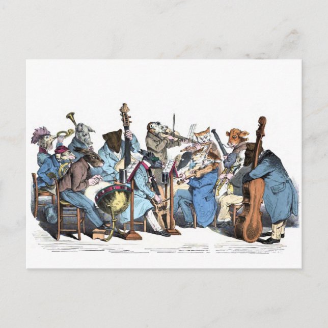 Tierorchester Postkarte (Vorderseite)
