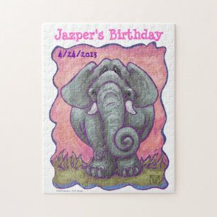 Tierparade Elephant Custom Birthday Puzzle