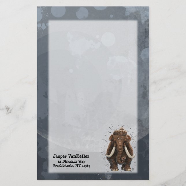 Tierparade Mastodon Briefpapier (Vorderseite)