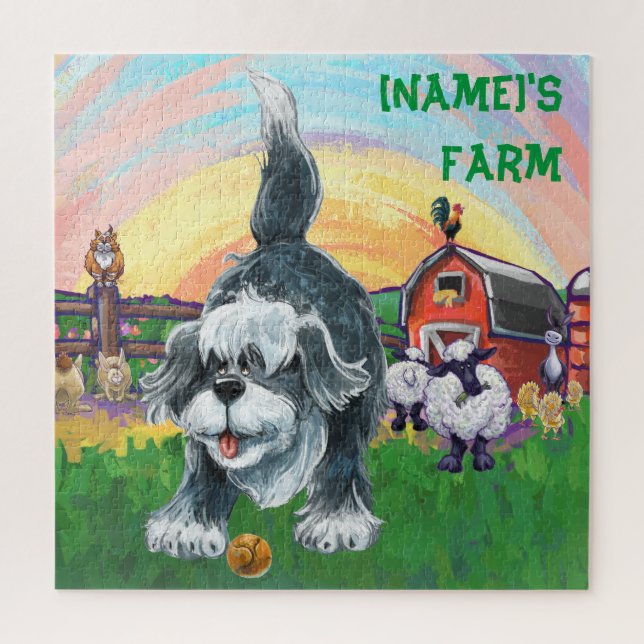 Tierparade Schafhund Barnyard Puzzle Zeit (Vertikal)