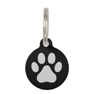 Tierpaw-Prints mit 4 Zehen auf zwei Seiten Haustiermarke