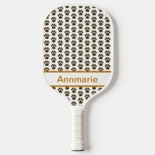 Tierpaw-Silhouette Halloween Orange Custom Pickleball Schläger