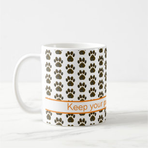 Tierpaw-Silhouette Halloween Orange Kaffeetasse