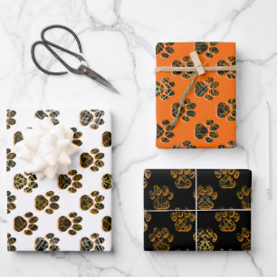 Tierpaws Halloween Wrapping Paper Set 3 Geschenkpapier Set