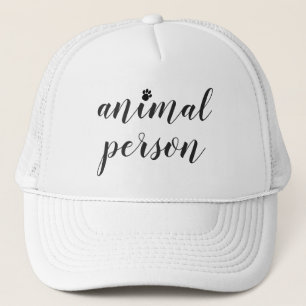 Tierperson Zitat Paw Print Black Truckerkappe