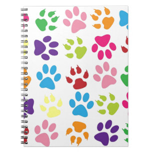 Tierpfauendrucke farbenfroh notizblock
