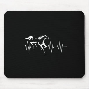 Tierpferd Lover Horseback Geschenk Herzschlag Pfer Mousepad