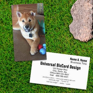 Tierpflege Berufliche Niedliche Shiba Inu Welpe Visitenkarte