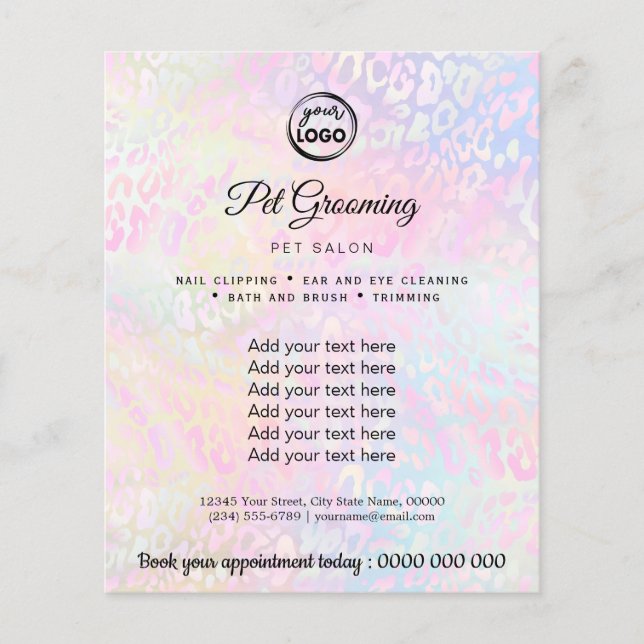 Tierpflege Flyer (Vorne)