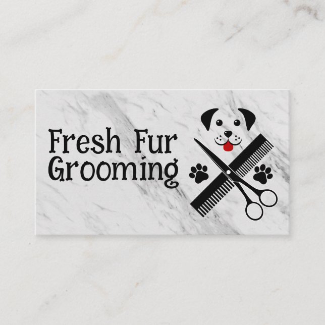 Tierpflege | Groomer Hair Cutting Tools Visitenkarte (Vorderseite)