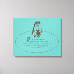 Tierpflege-Logo - überzogene Leinwand