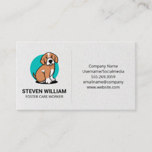 Tierpflege Unterkunft Niedliches Logo für Hund Visitenkarte