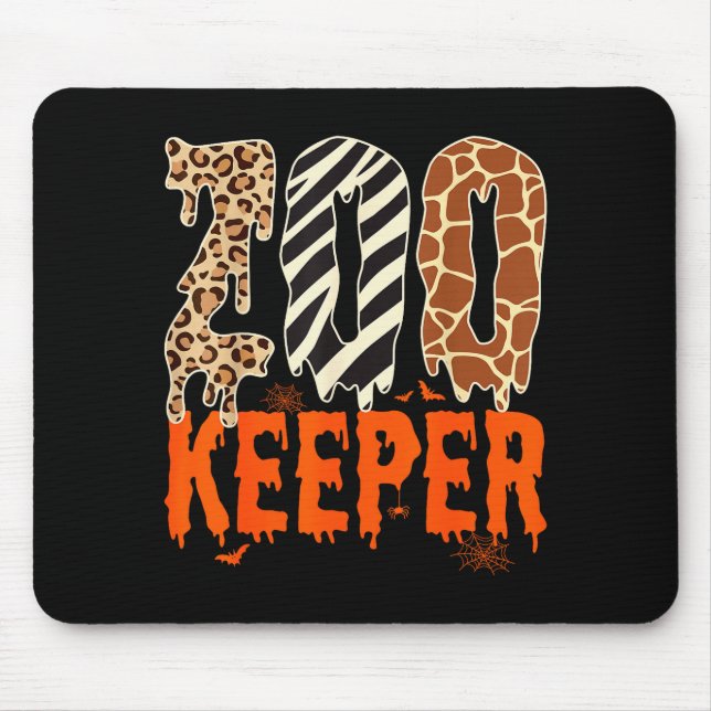 Tierpfleger Lustiges Halloween-Kostüm Zoo Tierpfle Mousepad (Vorne)