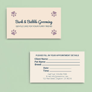 Tierpflegesalon – Hund & Katze Terminkarte